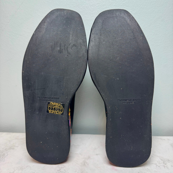 Farm Rio Ballerina Platform Mary Jane Shoes 7.5 Embroidered Sunshine - Picture 6 of 15